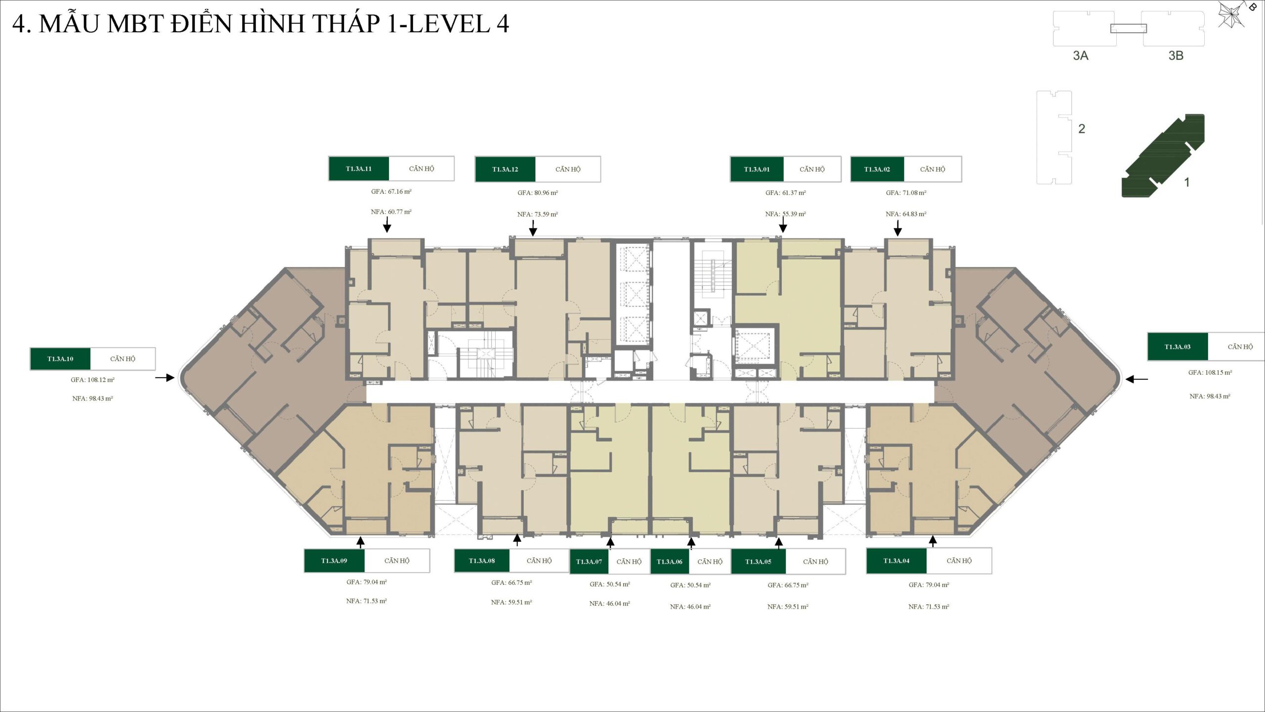 mặt bằng chi tiết green skyline