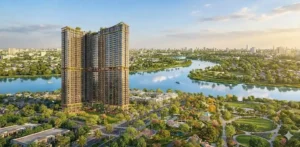 Serena Riverside - Phối cảnh 2 block nhìn từ góc mặt tiền